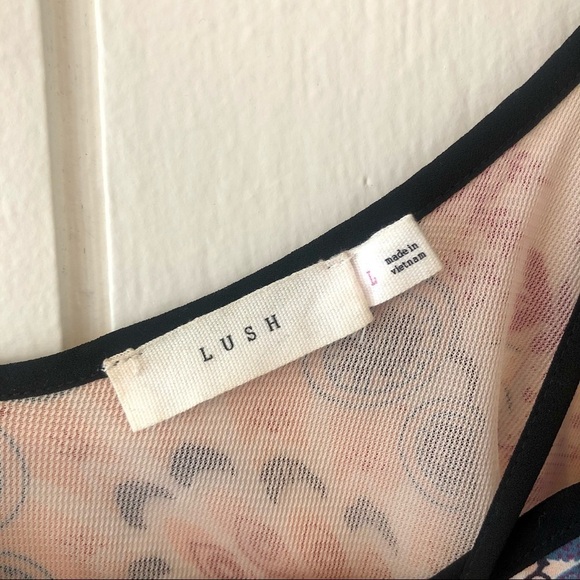 Lush Pink Boho Mini Shift Printed Flowy Dress - Picture 5 of 7